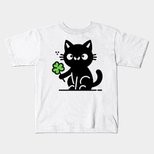 St Patrick's Day Cat Kids T-Shirt